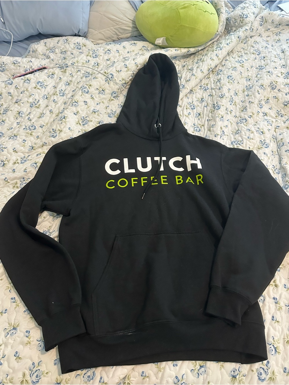 Women's Black Crewneck Hoodie